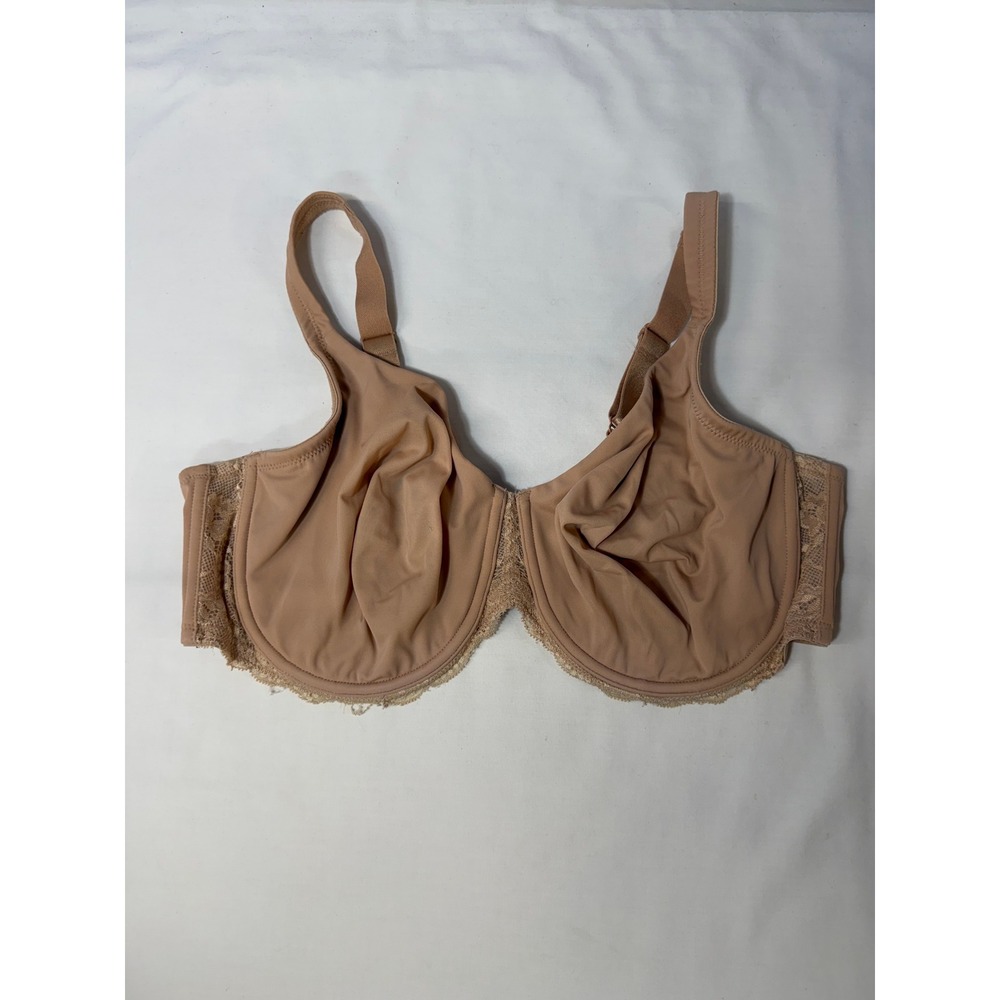 SPANX 38DDD Full Coverage Underwire Bra Nude Beige Lace Comfort